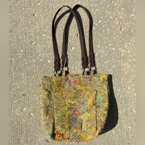 Floral Embroidered Tote Bag